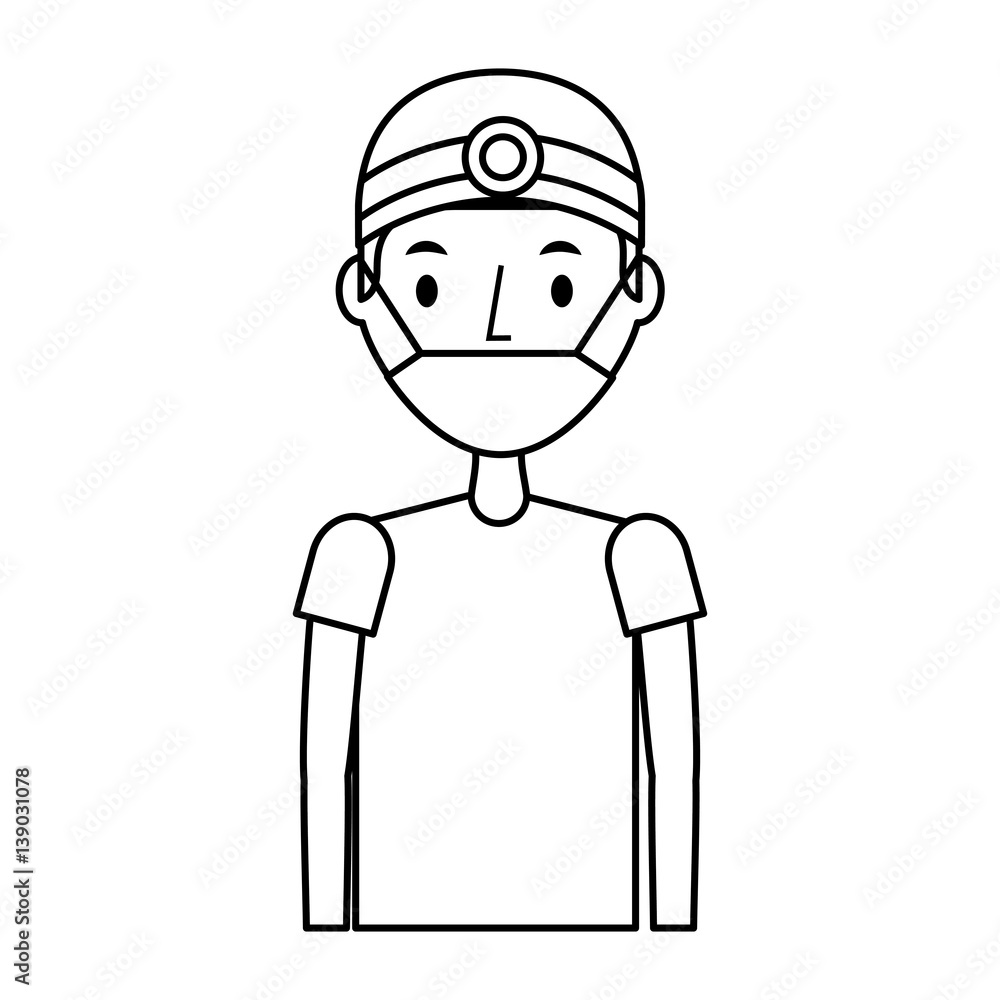 professional surgeon avatar character vector illustration design