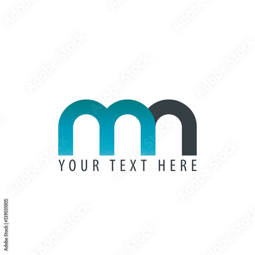 Initial Letter MN Rounded Lowercase Logo