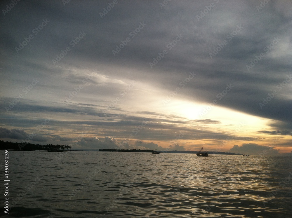 Sunset or Sunrise at Beach 
