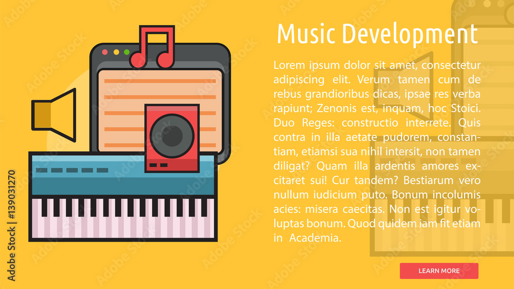 Obraz premium Music Development Conceptual Banner