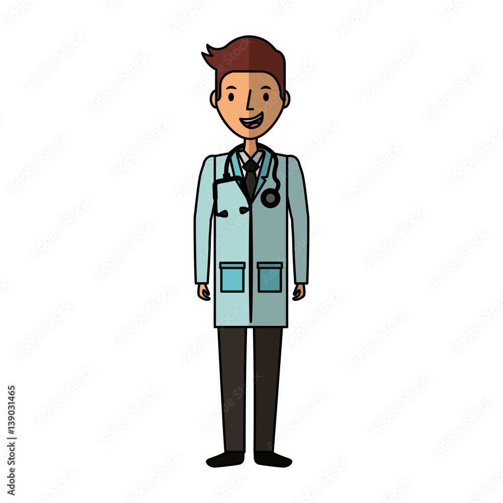 professional doctor avatar character vector illustration design