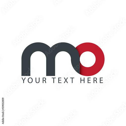 Initial Letter MO Rounded Lowercase Logo photo