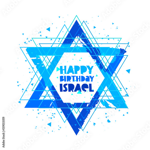 Happy Birthday Israel. Lettering