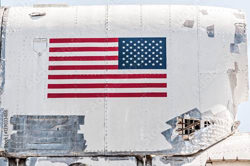 American Flag on helicopter