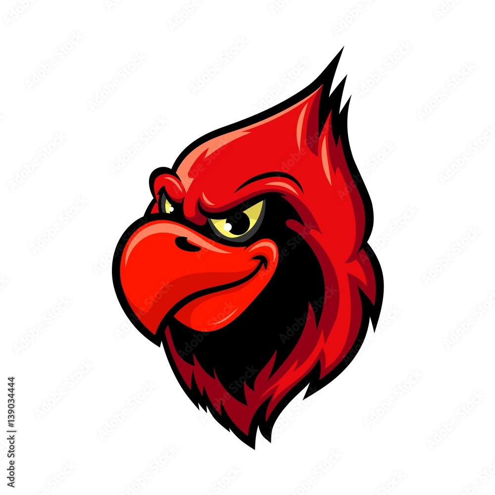 Cardinal Bird Cartoon Mascot Design by VectorTradition