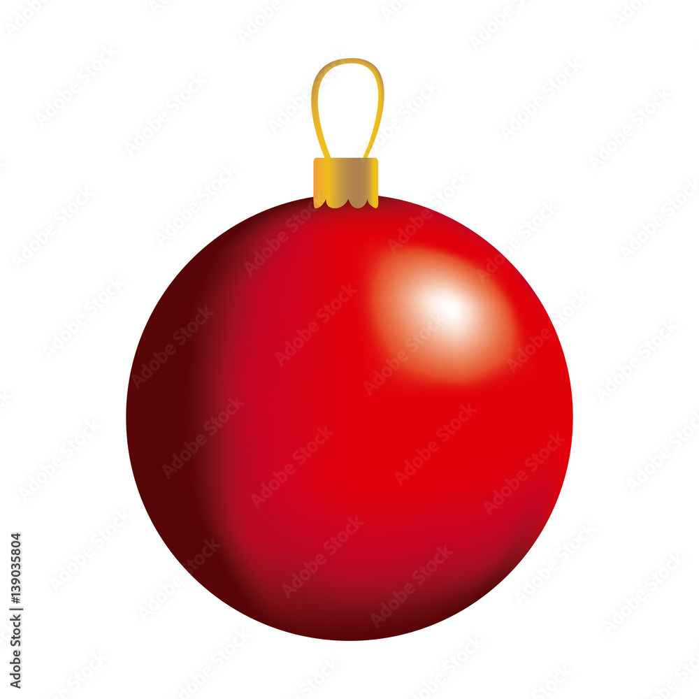 red big christmas balls icon, vector illustraction design image red big christmas balls icon, vector illustraction design image