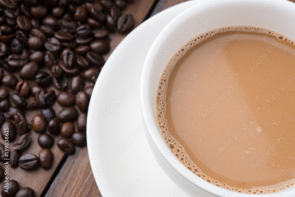 Coffee cup and coffee beans Coffee cup and coffee beans
