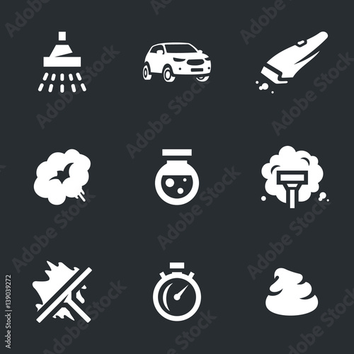 Vector Set of Carwash Icons.