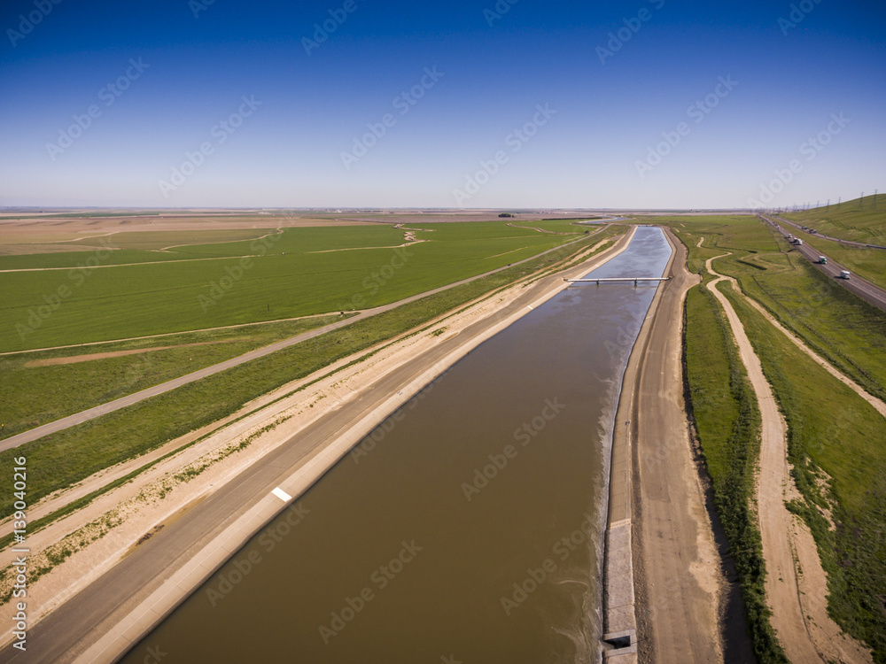 Aerial of California Adueduct