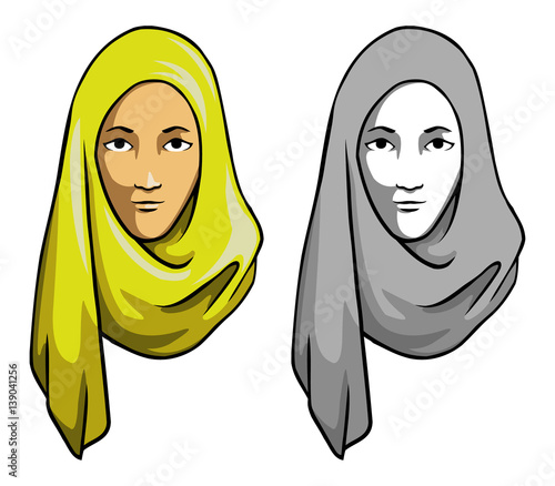 hijab girl head