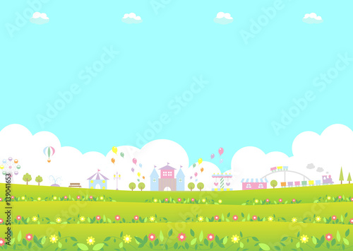 テーマパーク　花畑