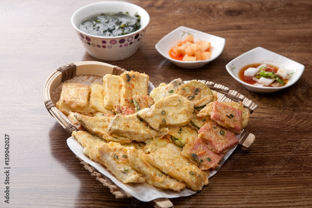 korean pancake mix plate