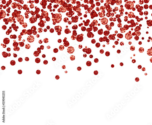 Red glitter confetti backgr...