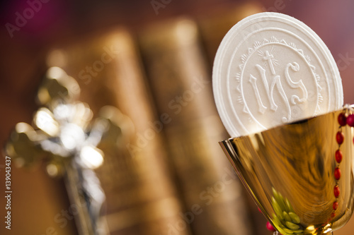 Eucharist, sacrament of communion background