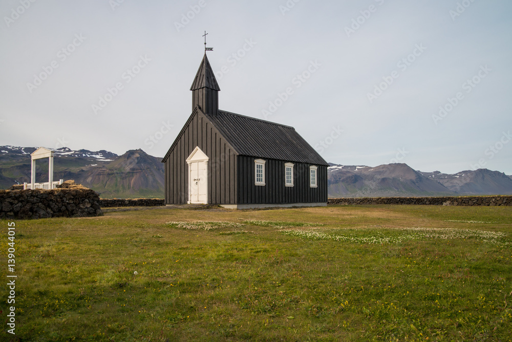 Traditional scandinavian wooden church