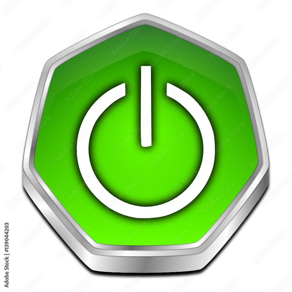 Power Button - 3D illustration Power Button - 3D illustration