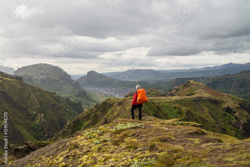 Scenic Fimmvorduhals hike in Iceland photo