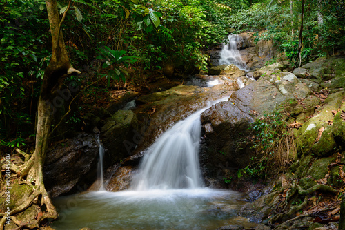 Beautiful of Kathu Waterfall at Phuket province Thailand.