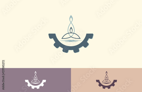 gear yoga meditation care logo