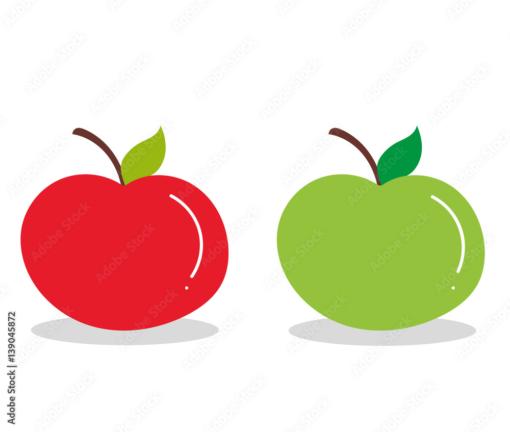 two cute red and green apple two cute red and green apple