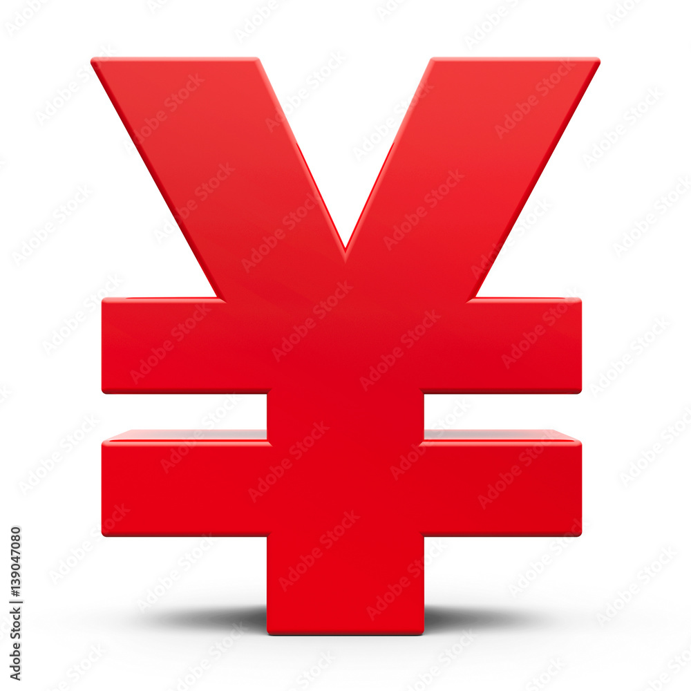 Obraz premium Red yen sign