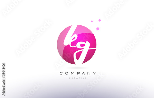 kg k g  sphere pink 3d hand written alphabet letter logo