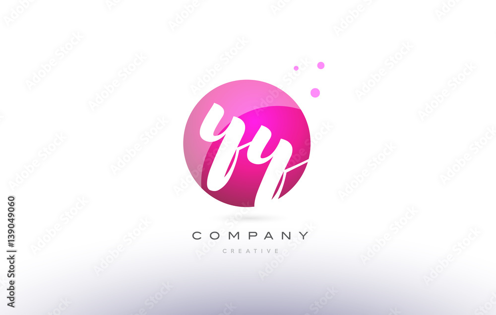 yy y sphere pink 3d hand written alphabet letter logo yy y sphere pink 3d hand written alphabet letter logo