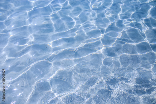 Close up of shallow sea with white sand