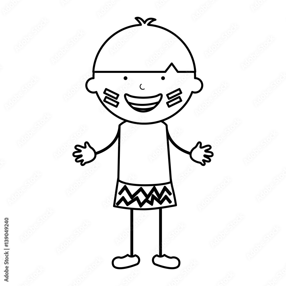 indian cute boy character vector illustration design indian cute boy character vector illustration design