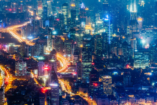 city skyline with residential district in China.