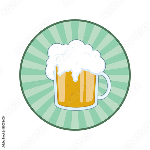 Glass of beer illustration