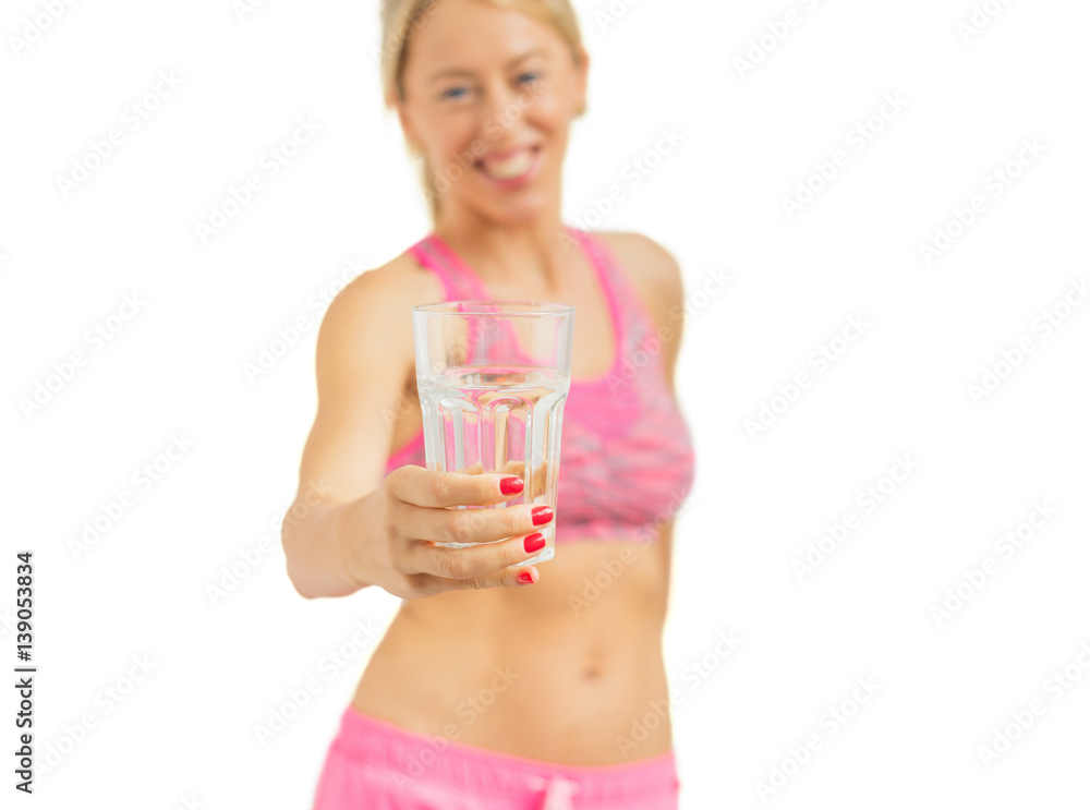 Healthy and beautiful woman holding glass of water Healthy and beautiful woman holding glass of water