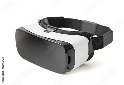 Virtual reality glasseds on white background photo
