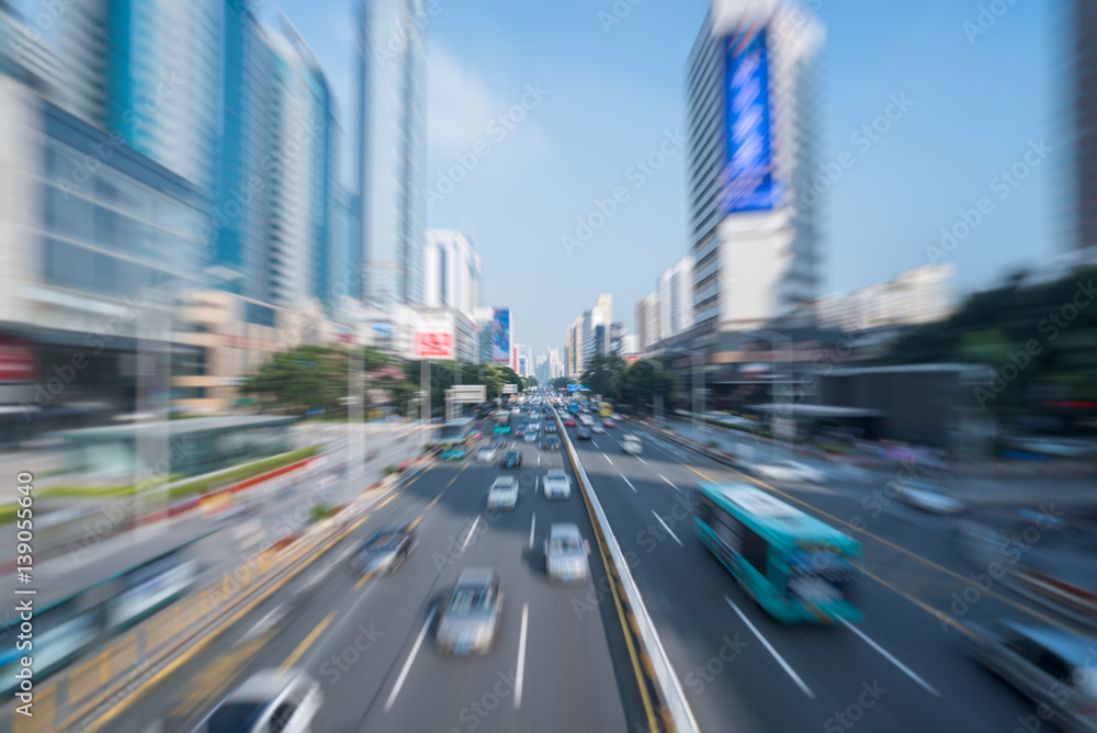 urban traffic road in Shenzhen,China.
