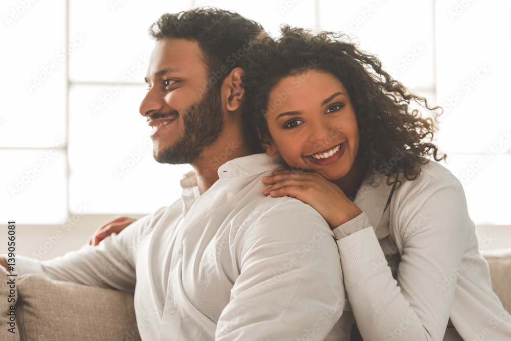 Obraz premium Happy Afro American couple
