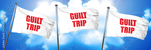 Photography guilt trip, 3D rendering, triple flags