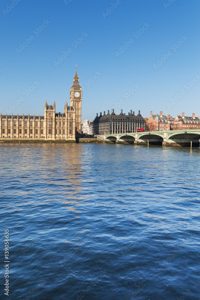 Thames river, London, United Kingdom.