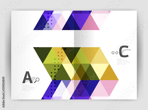 Modern triangle print template