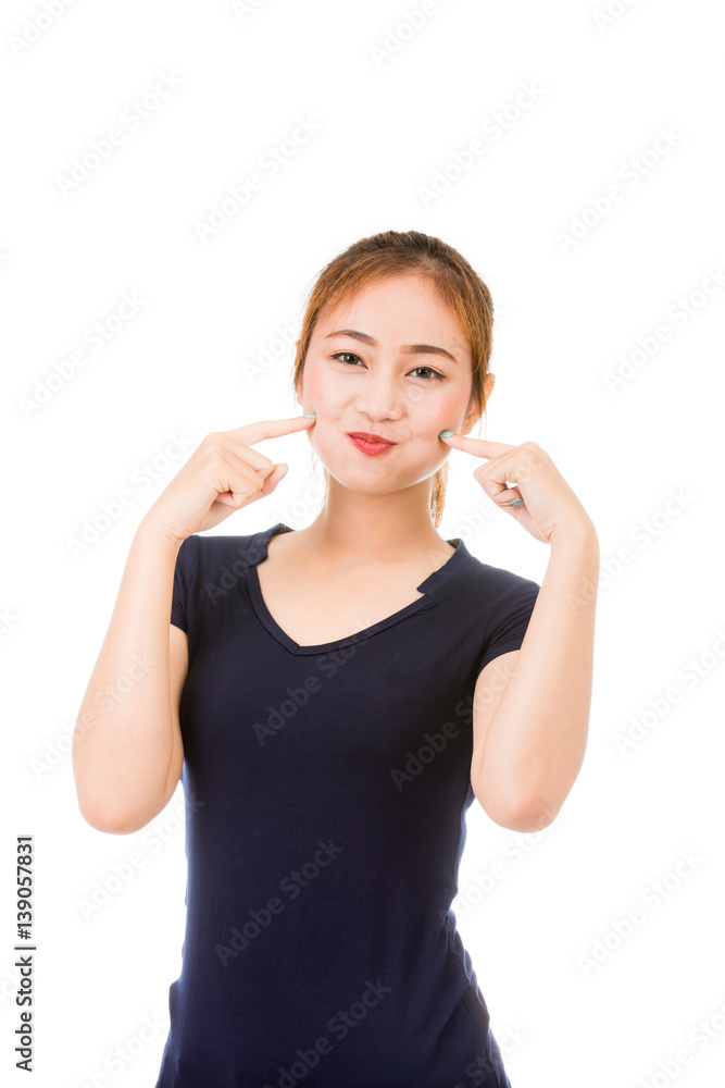 beautiful young asian woman isolated on white beautiful young asian woman isolated on white
