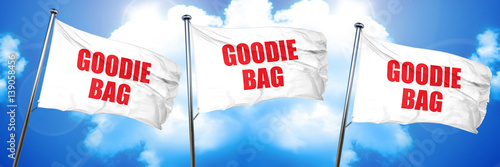 Fényképezés goodie bag, 3D rendering, triple flags