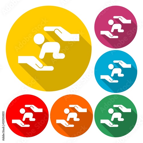 Logo of child care, motherhood and childbearing - Illustration