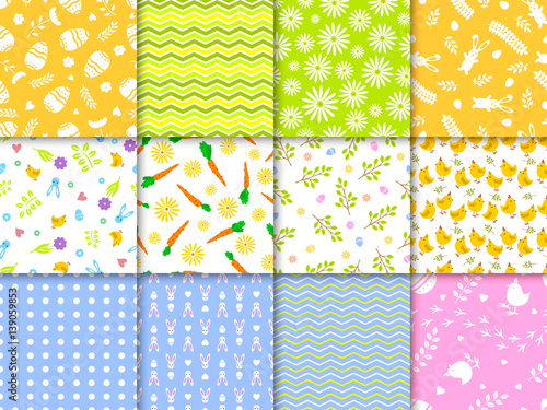 Easter seamless pattern background design vector illustration