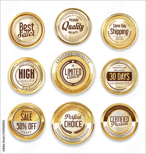 Sale luxury golden labels collection