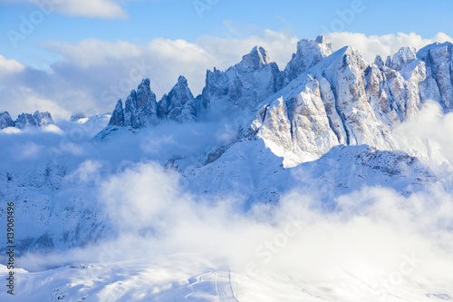 Quadro su tela san pellegrino view on the dolomites