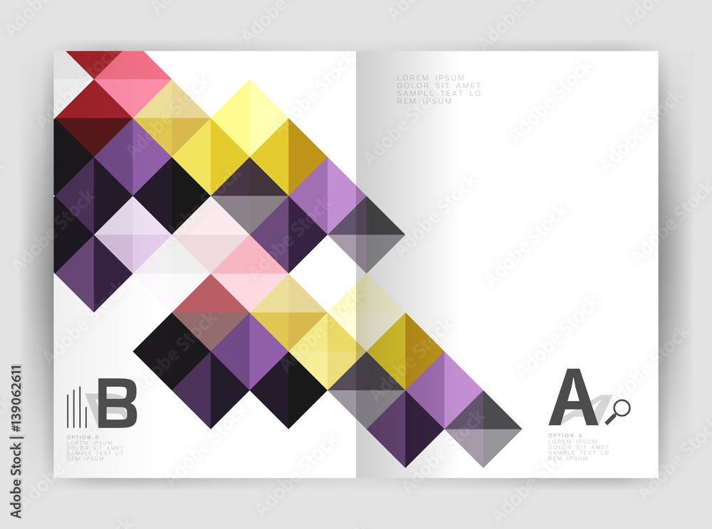 Fototapeta premium Square annual report brochure a4 print template