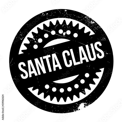 Santa Claus rubber stamp. Grunge design with dust scratches. Effects can be easily removed for a clean, crisp look. Color is easily changed.