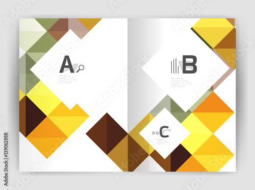 Free Download Modern minimalistic geometrical square business leaflet template - GFXLoad