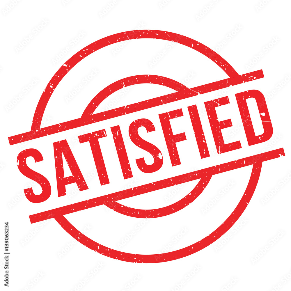 Satisfied rubber stamp. Grunge design with dust scratches. Effects can be easily removed for a clean, crisp look. Color is easily changed. Satisfied rubber stamp. Grunge design with dust scratches. Effects can be easily removed for a clean, crisp look. Color is easily changed.