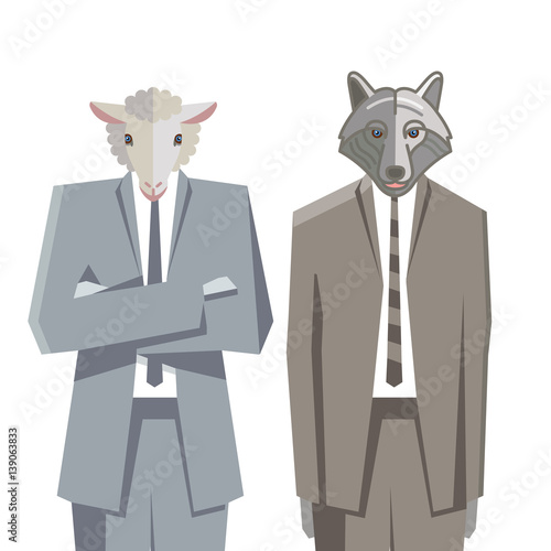 Wolf und Schaf tarnen sich