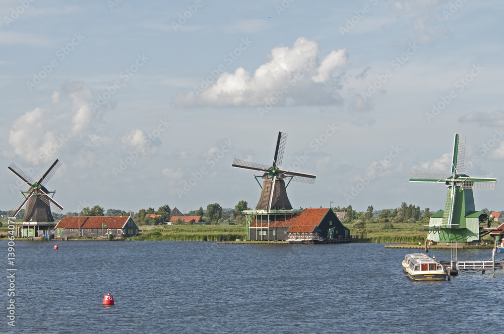 Windmill in Dutch landscape